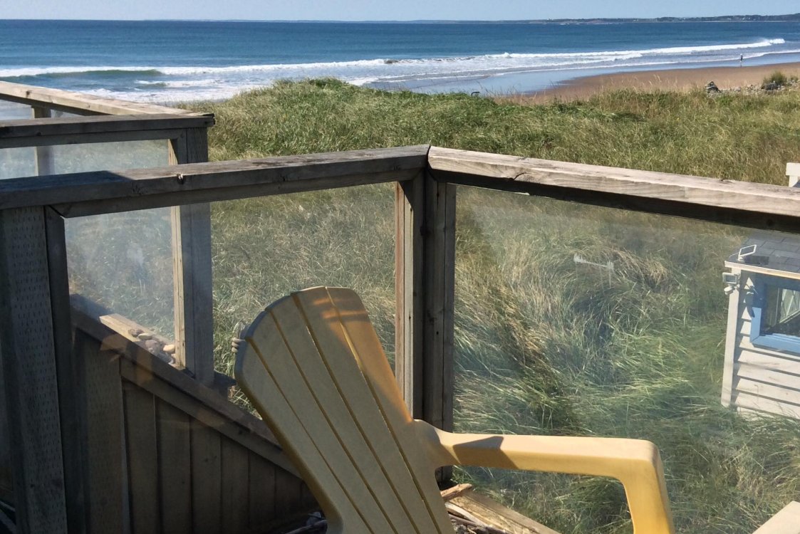 Beach-side deck to watch the ocean waves